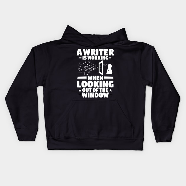 Author Writer Writing Authorship Storyteller Gift Kids Hoodie by Krautshirts